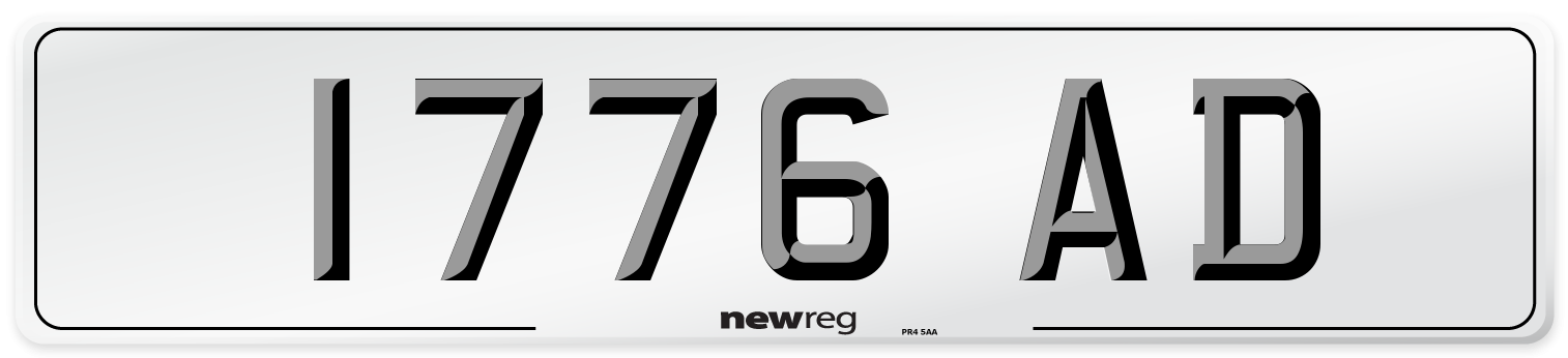 1776 AD Number Plate from New Reg